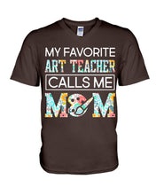 Load image into Gallery viewer, My Favorite Art Teacher Calls Me Mom For Personalized Job Gift Guys V-Neck
