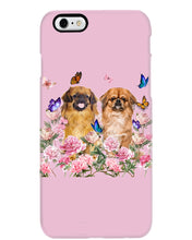Load image into Gallery viewer, Pekingese With Peonies Gift For Dog Lovers Phone case
