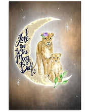 Load image into Gallery viewer, Gift For Daughter With Lovely Message Love You To The Moon And Back Vertical Poster
