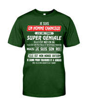 Load image into Gallery viewer, Je Suis Un Homme Chanceux J'ai Line Femme Custom Design Je Suis Son Roi Guys Tee
