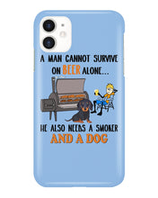 Load image into Gallery viewer, A Man Loves Beer And Dachshund Gift For Dog Lovers Phone case
