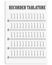 Load image into Gallery viewer, Recorder Tablature Custom Design Gift For Recorder Lovers Vertical Poster
