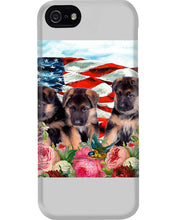 Load image into Gallery viewer, American Flag Sky Flower German Shepherd Gift For Dog Lovers Phone case
