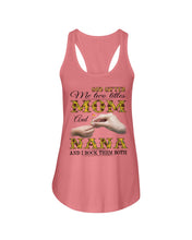 Load image into Gallery viewer, God Gifted Me Two Titles Mom And Nana And I Rock Them Both Ladies Flowy Tank
