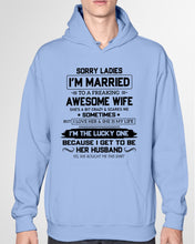 Load image into Gallery viewer, I'm The Lucky One Because I Get To Be Her Husband Gift For Husband Hoodie
