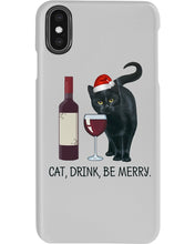 Load image into Gallery viewer, Cat Drink And Be Merry Meaningful Gift For Women Phone case
