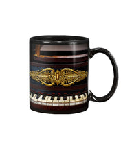Load image into Gallery viewer, Golden Piano Keyboard Design Gift For Pianist Mug
