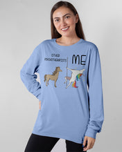 Load image into Gallery viewer, Funny Difference Between Me And Other Psychotherapists Unicorn And Horse Unisex Long Sleeve
