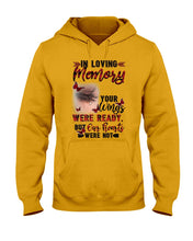 Load image into Gallery viewer, Gift For Angel Dad Red Butterflies Your Wings Were Ready Hoodie
