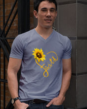 Load image into Gallery viewer, Black Phone Case Sunflower Faith Gift For Christians Guys V-Neck
