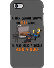 Load image into Gallery viewer, A Man Loves Beer And Dachshund Gift For Dog Lovers Phone case
