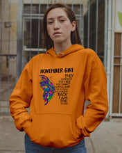 Load image into Gallery viewer, Birthday Gift For November Girl They Whispered To Her You Cannot Withstand The Storm Hoodie
