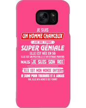 Load image into Gallery viewer, Je Suis Un Homme Chanceux J'ai Line Femme Custom Design Je Suis Son Roi Phone case
