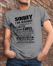Load image into Gallery viewer, I'm Already Taken By December Sexy And Crazy Girl For Birthday Gift Guys Tee
