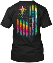 Load image into Gallery viewer, Veterinary Symbol LPN America Flag Unique Custom Design Guys Tee
