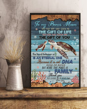 Load image into Gallery viewer, Life Has Given Me The Gift Of You With Turtle Gift For Bonus Mom Vertical Poster
