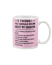 Load image into Gallery viewer, 5 Things You Should Know About My April Grandpa For Birthday Gift Mug

