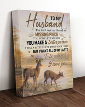 Load image into Gallery viewer, You Make Me A Better Person Wife Gift For Husband Matte Canvas
