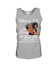 Load image into Gallery viewer, Betty Boop February Girl Living My Best Life Birthday Meaningful Gift Unisex Tank Top
