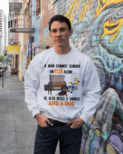 Load image into Gallery viewer, A Man Loves Beer And Dachshund Gift For Dog Lovers Sweatshirt

