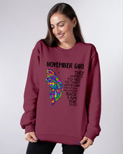 Load image into Gallery viewer, Birthday Gift For November Girl They Whispered To Her You Cannot Withstand The Storm Sweatshirt
