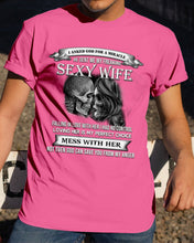 Load image into Gallery viewer, Shes Stubborn Messy And A Brat At Times Black Gift For Husband Guys Tee
