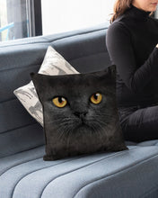 Load image into Gallery viewer, Black Phone Case With Black Cat Face Gift For Cat Lovers Pillow Cover
