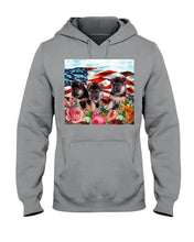 Load image into Gallery viewer, American Flag Sky Flower German Shepherd Gift For Dog Lovers Hoodie
