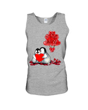 Load image into Gallery viewer, Penguin Forever Love With Red Heart Balloon Gift For Penguin Lovers Unisex Tank Top
