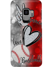 Load image into Gallery viewer, Baseball Peaceful Love Gift For Baseball Lovers Phone case
