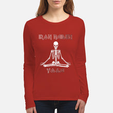 Load image into Gallery viewer, Yoga Iron Skeleton Dark Blue Background Gift For Men Unisex Long Sleeve
