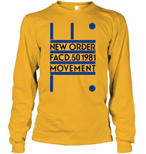 Load image into Gallery viewer, New Order Facd 501981 Movement Simple Unique Custom Design Unisex Long Sleeve
