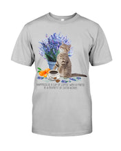 Load image into Gallery viewer, Cat With Coffee Is The Satisfaction Gift For Cat Lovers Guys Tee
