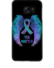 Load image into Gallery viewer, You Matter Ribbon Awareness With Angel Wings Phone case
