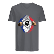 Load image into Gallery viewer, Corse Super Hero Flag Patriot Gift For Men Guys V-Neck
