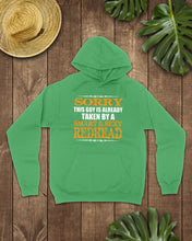 Load image into Gallery viewer, Sorry This Guy Is Already Taken By A Smart And Sexy Redhead Gift For Men Hoodie
