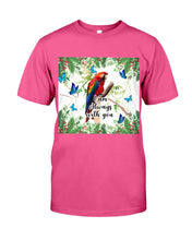 Load image into Gallery viewer, Scarlet Macaw With Butterflies I Am Always With You Gift For Lover Guys Tee
