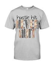 Load image into Gallery viewer, Baseball Hustle Hit Never Quit Gift For Lovers Guys Tee
