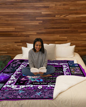 Load image into Gallery viewer, Daughter Gift For Mom With Butterly Love You For All The Times Sherpa Blanket
