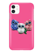 Load image into Gallery viewer, Lovely Phone Case Three Owl With US Flag Gift For Owl Lovers Phone case
