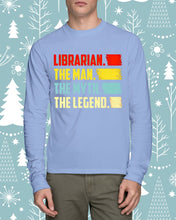 Load image into Gallery viewer, Vintage Funny Librarian The Man The Myth The Legend Gift For Friends Unisex Long Sleeve
