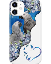 Load image into Gallery viewer, Magical Gray Couple African Parrot Gift For Bird Lovers Phone case
