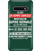 Load image into Gallery viewer, Je Suis Un Homme Chanceux J'ai Line Femme Custom Design Je Suis Son Roi Phone case
