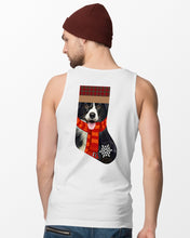 Load image into Gallery viewer, Santa Border Collie In Stock Gift For Dog Lovers Unisex Tank Top
