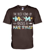 Load image into Gallery viewer, The Best Kind Of Mom Raises A  Hair Stylist  Unique Custom Design Guys V-Neck
