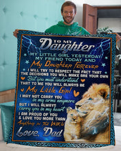 Load image into Gallery viewer, I Am Proud Of You Lion Lightning Dad Gift For Daughter Sherpa Blanket
