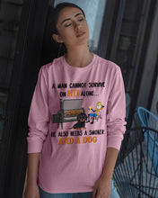 Load image into Gallery viewer, A Man Loves Beer And Dachshund Gift For Dog Lovers Unisex Long Sleeve
