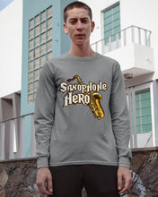 Load image into Gallery viewer, Saxophone Hero Custom Design For Music Instrument  Lovers Unisex Long Sleeve
