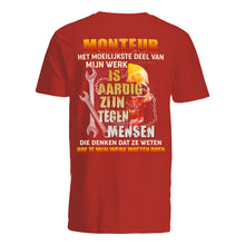 Load image into Gallery viewer, Het Moeilijkste Deel Van Mijn Werk Is Aardig Zijn Tegen Mensen Guys V-Neck
