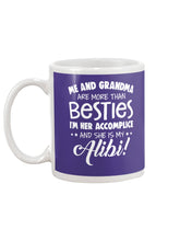 Load image into Gallery viewer, Me And Grandma Are More Than Besties Custom Gift For Family Mug
